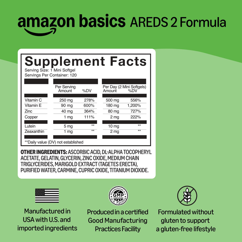 Amazon Basics eye health packaging ready for storage and shelf display