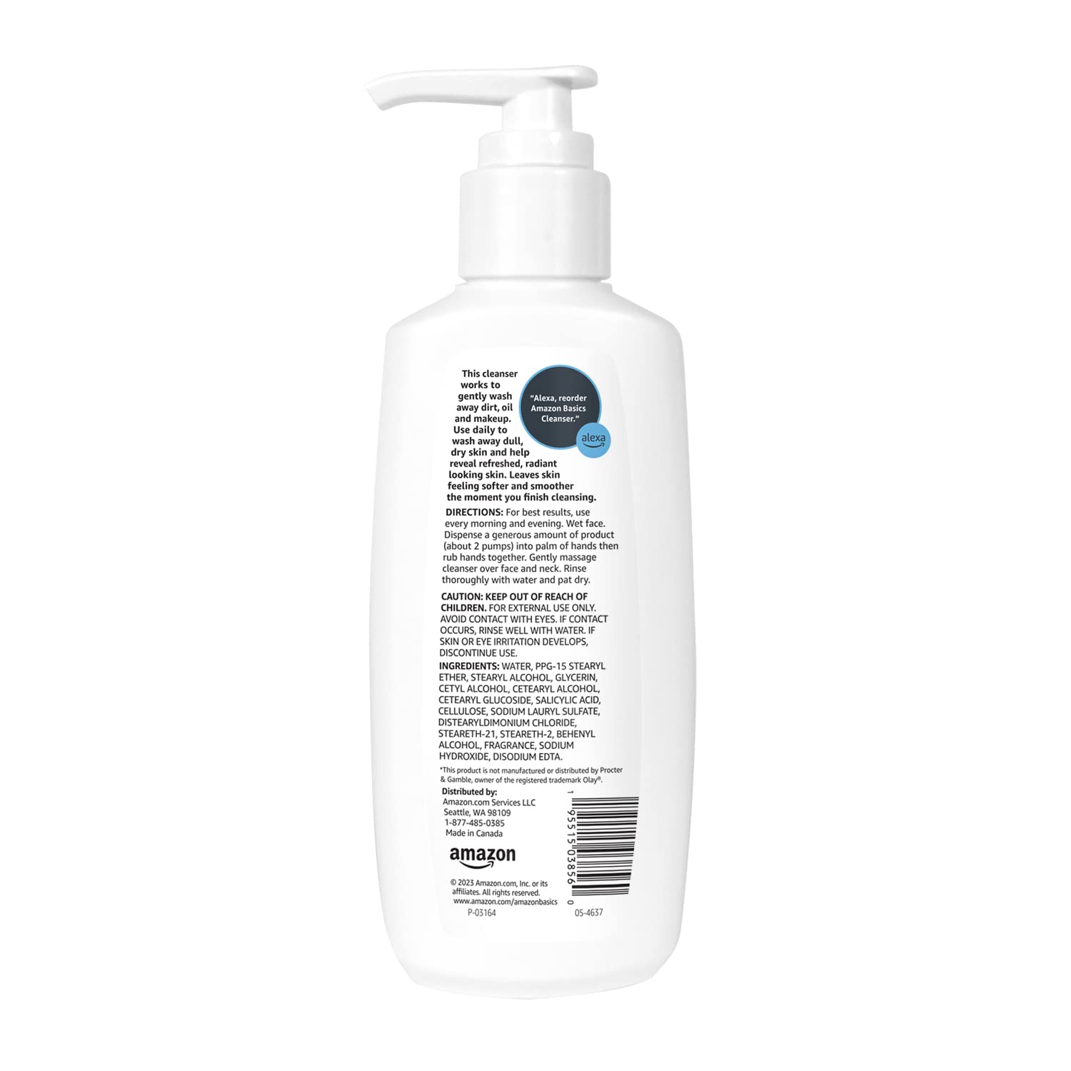 Amazon Basics face wash foam action demonstrates mild lather for easy cleansing