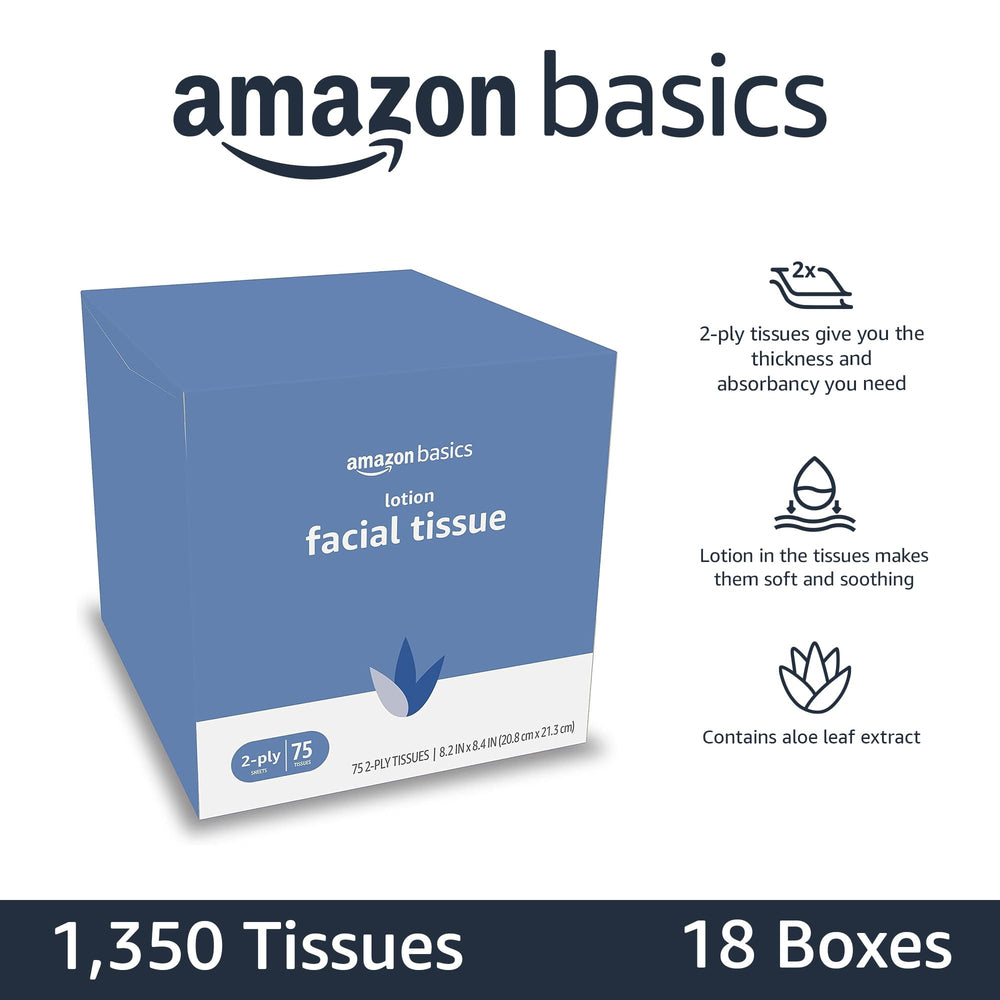 Cube boxes of Amazon Basics tissues offer versatile storage on desks.