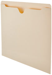 Amazon Basics file jackets flat no expansion with reinforced tab for secure document organization.