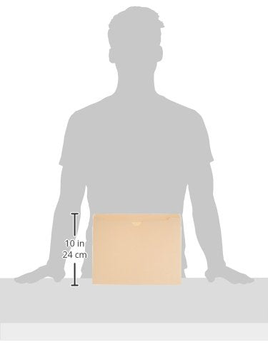 Amazon Basics file jackets full height sides hold documents securely.