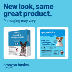 Amazon Basics topical application area shows fast acting flea control on fur.