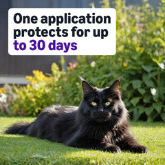 Amazon Basics flea topical application area between the cat's shoulders.