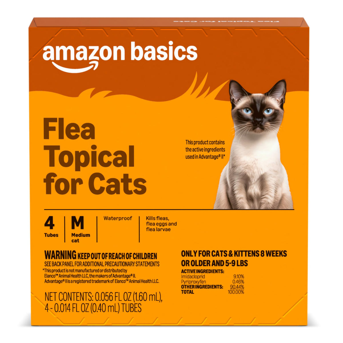 Amazon Basics flea treatment cat bottle—easy monthly protection.