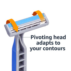 Amazon Basics flow-through design keeps blades clean for a smooth shave