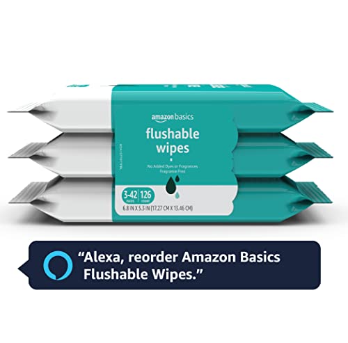 Amazon Basics fragrance-free wipes no added dyes for everyday use.