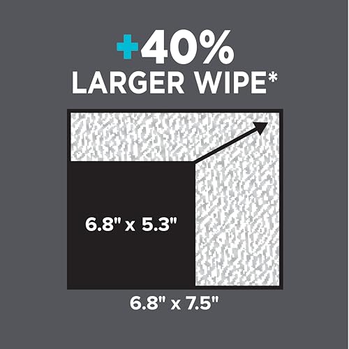 Close-up of wipe texture showing extra-large size for thorough cleaning.