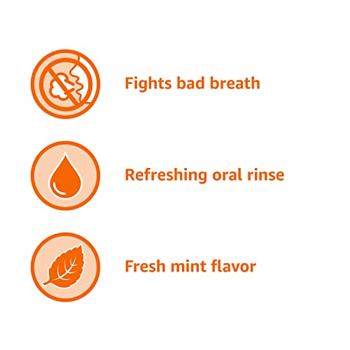 Amazon Basics Fresh Breath Mouthwash store display designed to attract shoppers