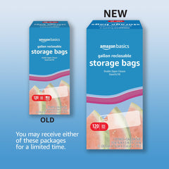 Amazon Basics gallon bags with stand and fill base for easy filling