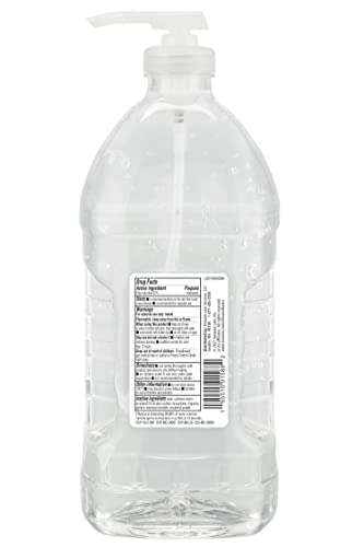 Amazon Basics Hand Sanitizer Original Scent bottle pour top for quick application.