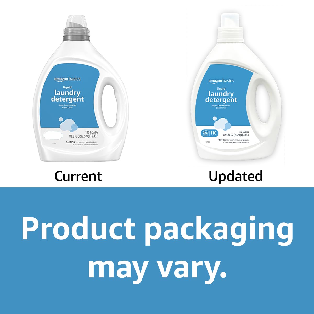 Amazon Basics HE-compatible symbol indicates universal machine safety.