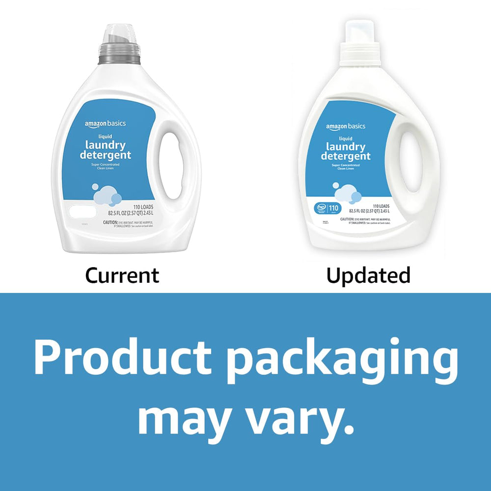 Amazon Basics HE-compatible symbol indicates universal machine safety.