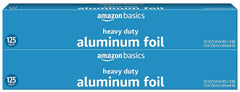 Amazon Basics heavy duty aluminum foil roll ready for oven use and food prep