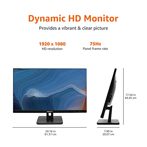 Amazon Basics IPS monitor wall-mount compatibility supports space-saving layouts