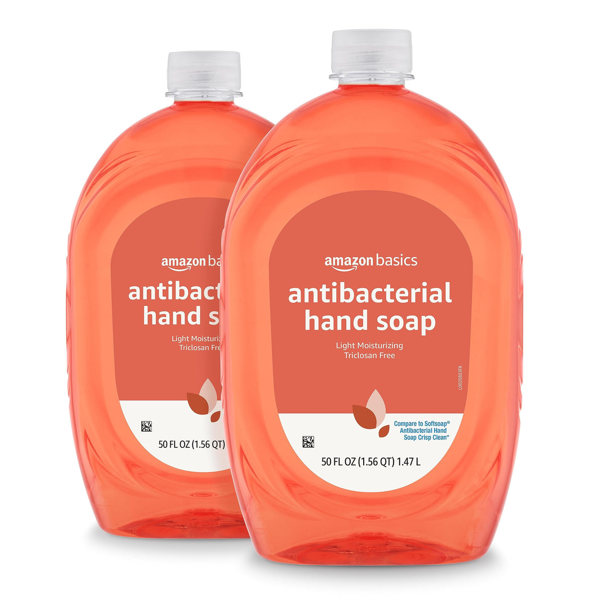 Amazon Basics liquid hand soap refill bottles with citrus scent for everyday use.