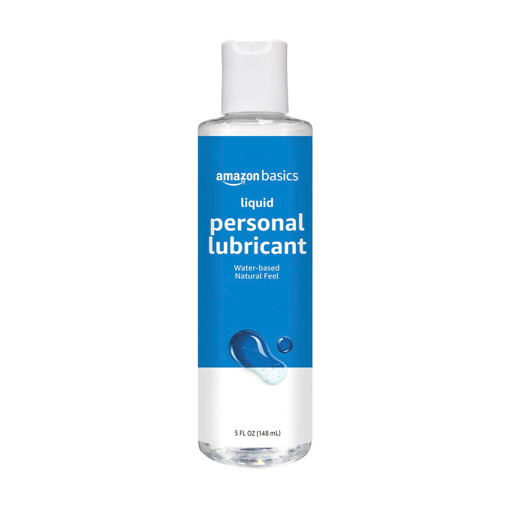 Amazon Basics Liquid Personal Lubricant bottle — easy cleanup and fragrance-free formula