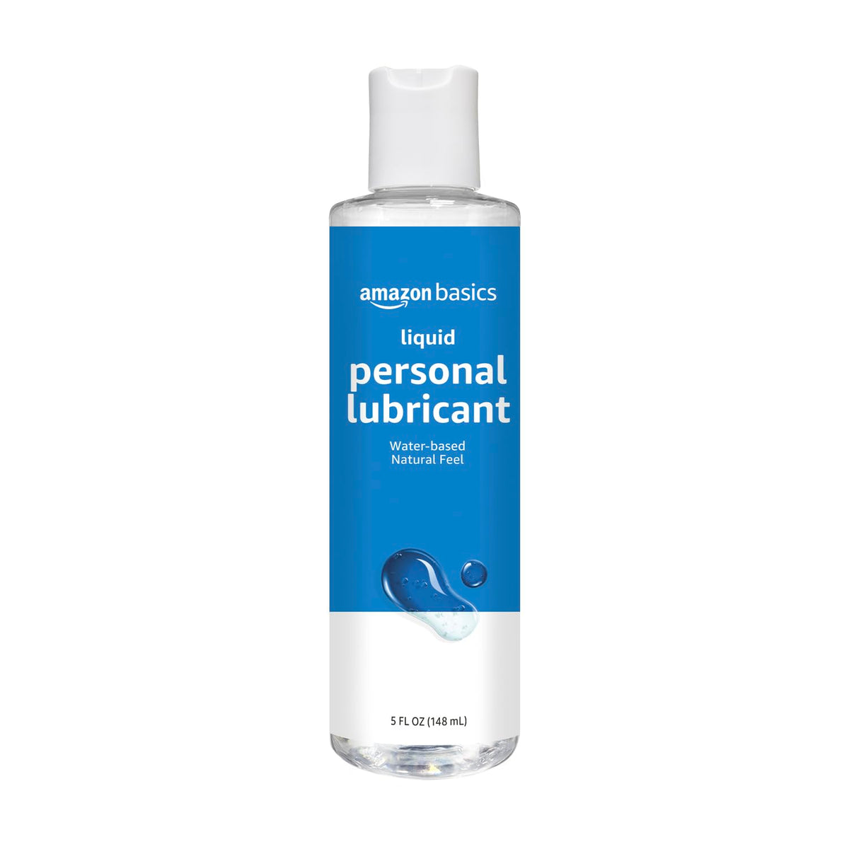 Amazon Basics Liquid Personal Lubricant bottle — easy cleanup and fragrance-free formula