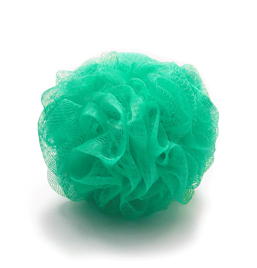 Amazon Basics multicolor loofah in a shower scene