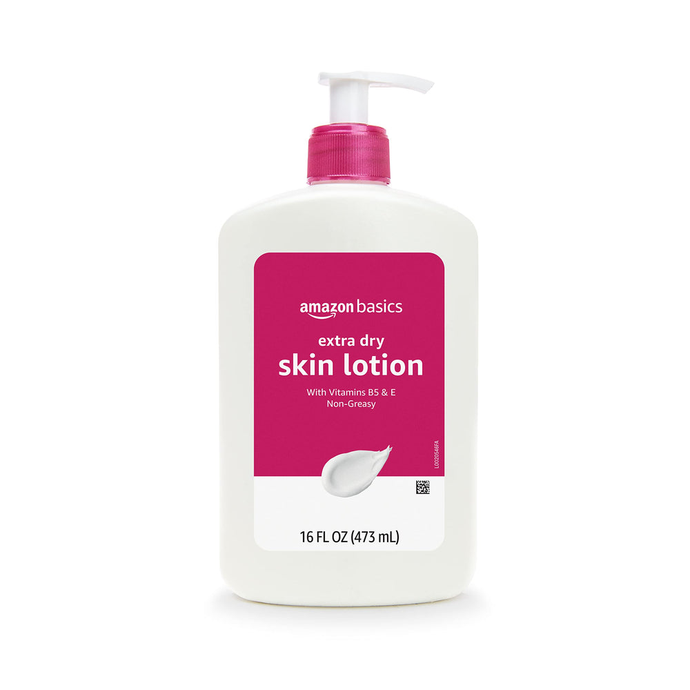 Amazon Basics lotion application on forearm shows smooth, non-greasy finish