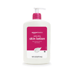 Amazon Basics lotion application on forearm shows smooth, non-greasy finish