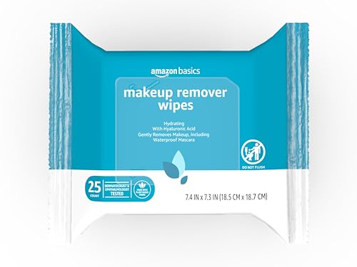 Amazon Basics wipes with hyaluronic acid deliver gentle hydration during cleansing