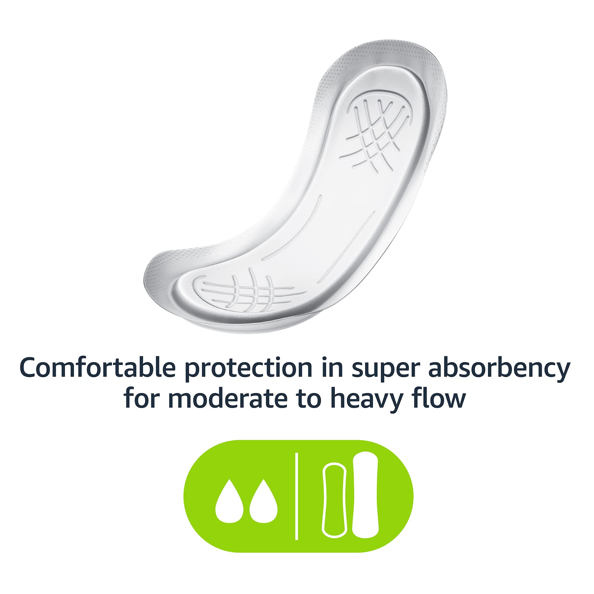 Amazon Basics Maxi Pads with Dri-Fit cotton layer keeps skin dry.