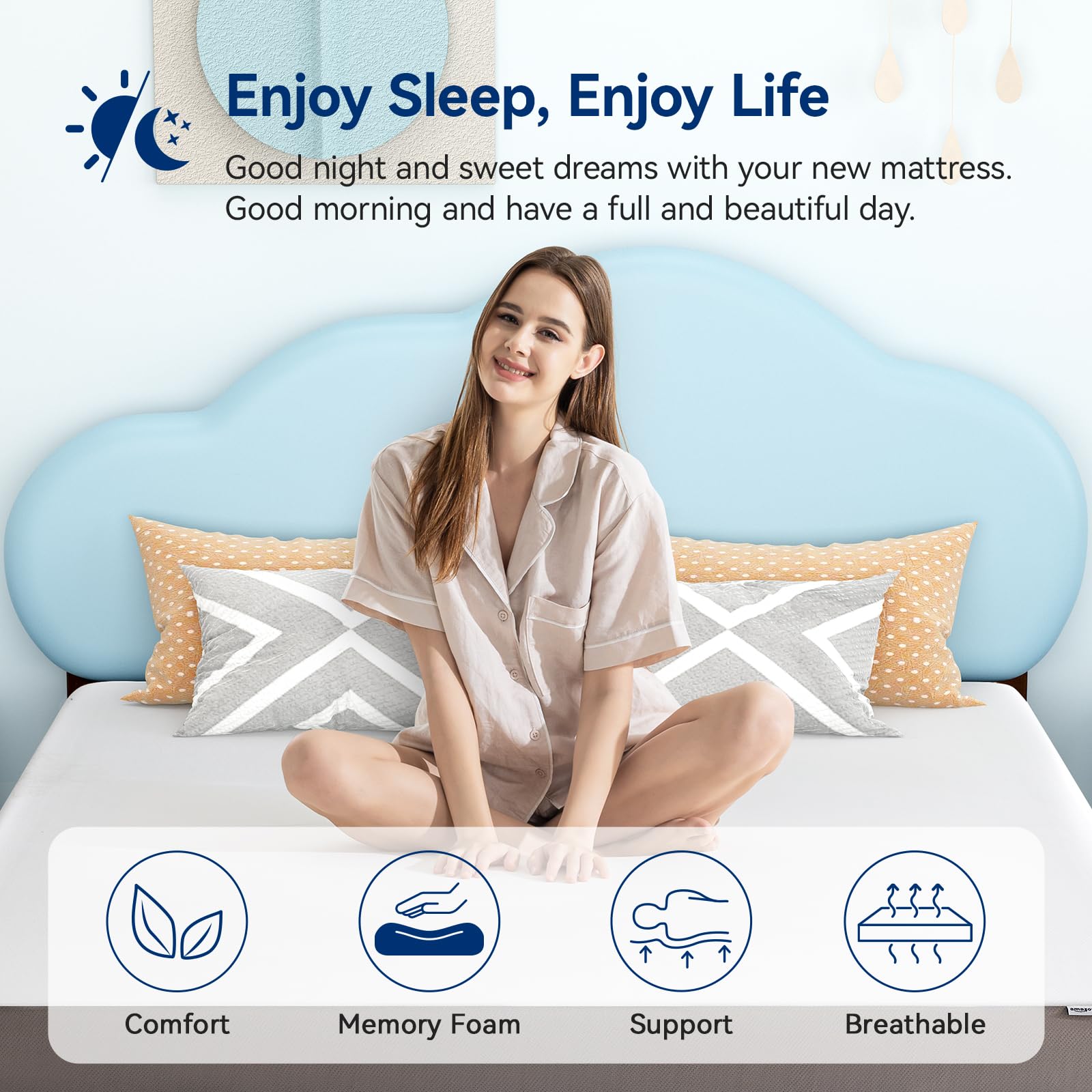 Flex comfort foam layer in Amazon Basics twin mattress supports alignment