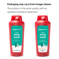 Amazon Basics Sport Scent label close-up shows paraben-free formulation.