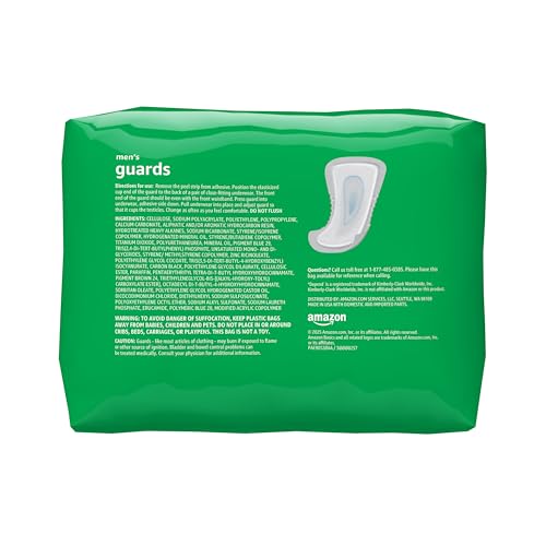 Amazon Basics men's guards with absorbent core for moisture capture