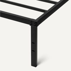 Amazon Basics queen bed frame with 14-inch clearance for under-bed storage space