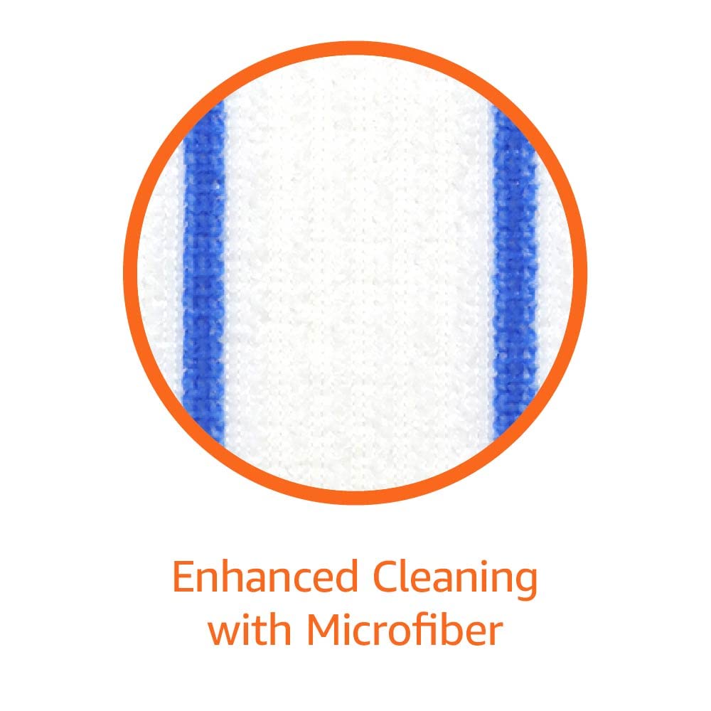 Amazon Basics microfiber mop pad with multi-layer texture for debris pickup.