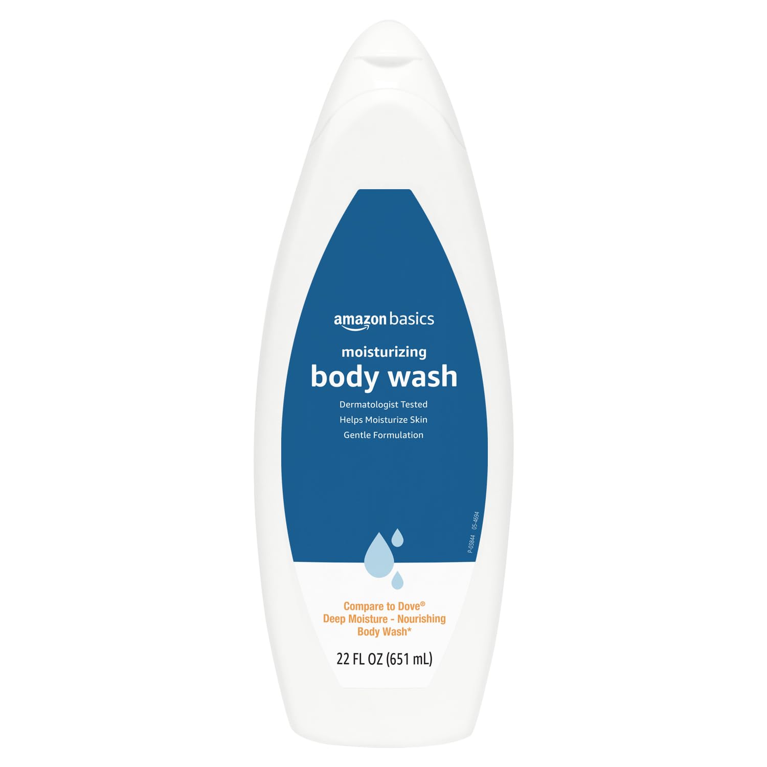 Amazon Basics Moisturizing Body Wash bottle offers gentle daily cleansing and hydration.