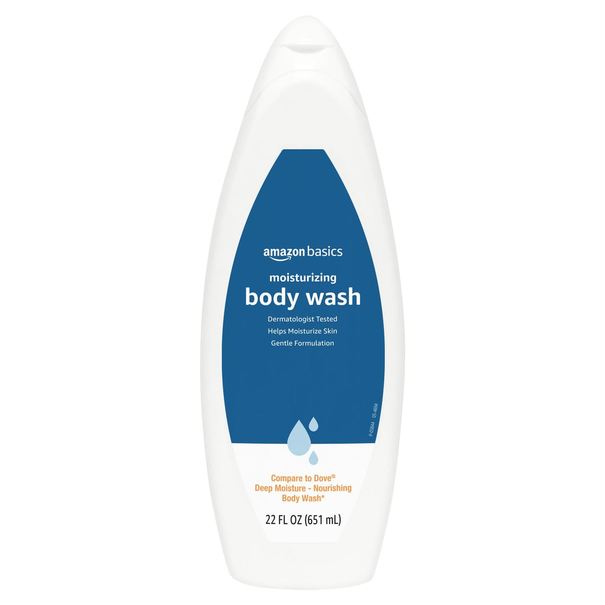 Amazon Basics Moisturizing Body Wash bottle offers gentle daily cleansing and hydration.