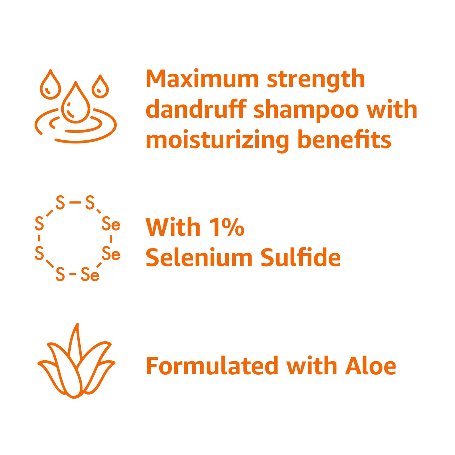 Amazon Basics Moisturizing Dandruff Shampoo 11oz label showing Aloe and moisturizers for added moisture.