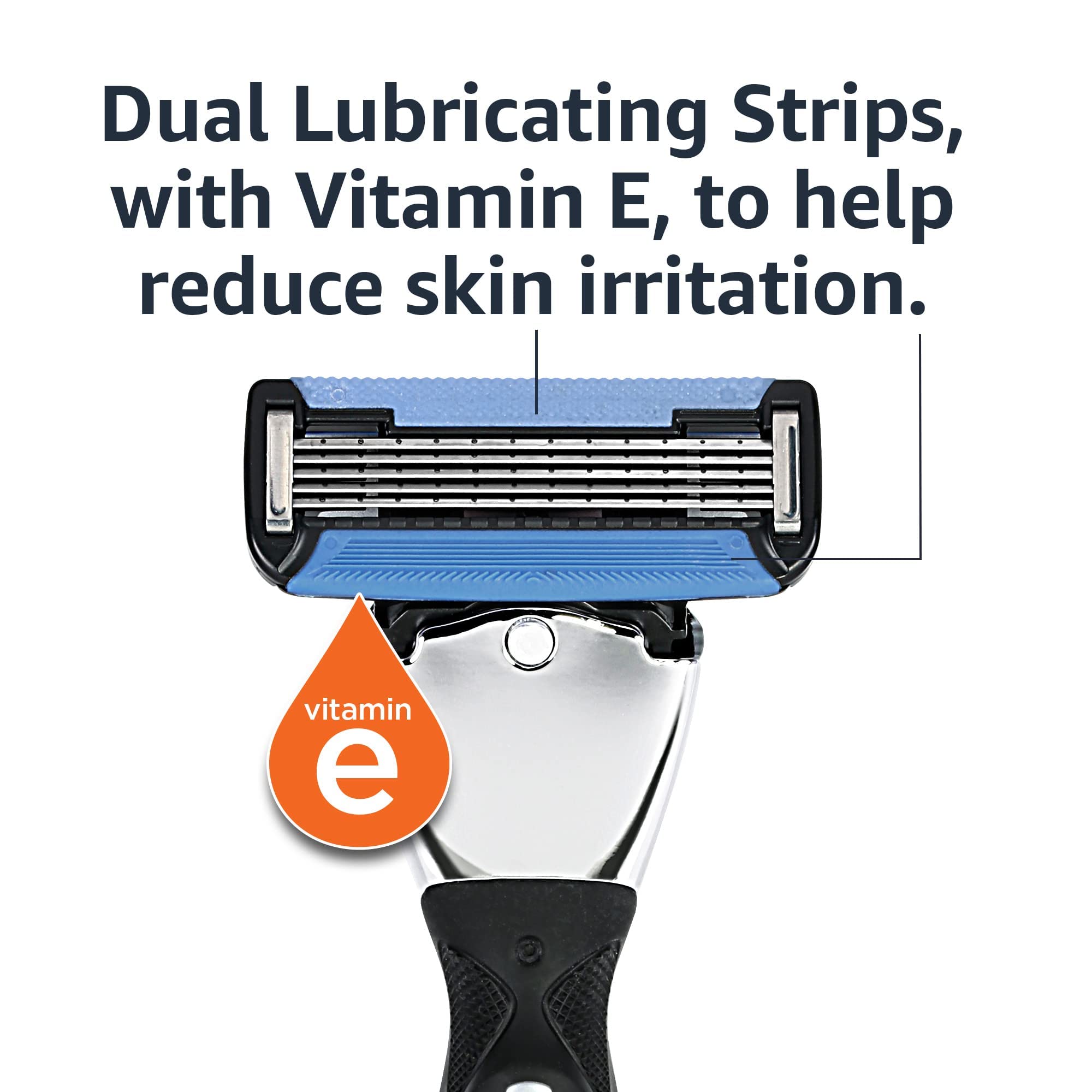 Anti-clog design of the MotionSphere razor for quick rinsing between passes.