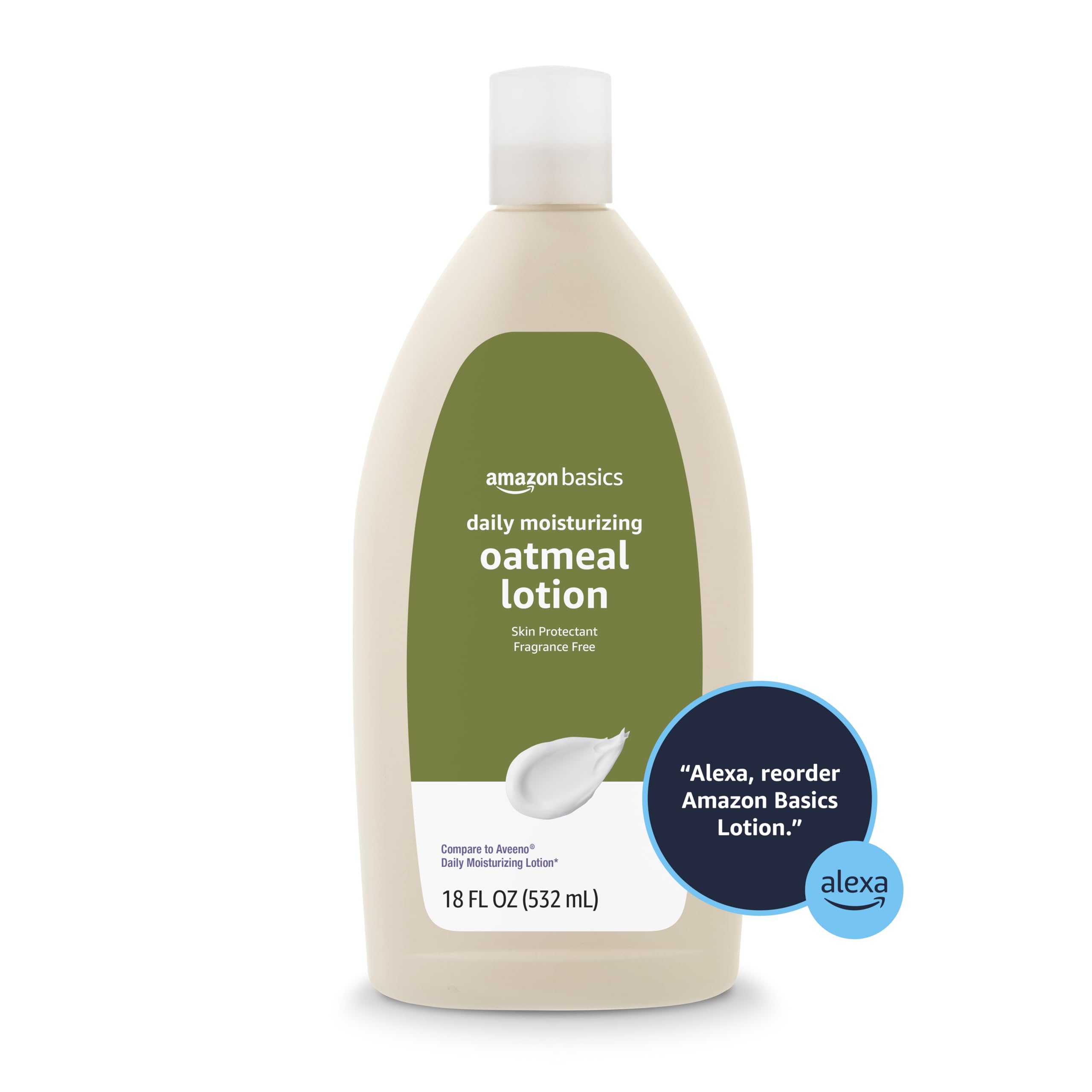 Amazon Basics non-greasy finish on the skin after absorption.