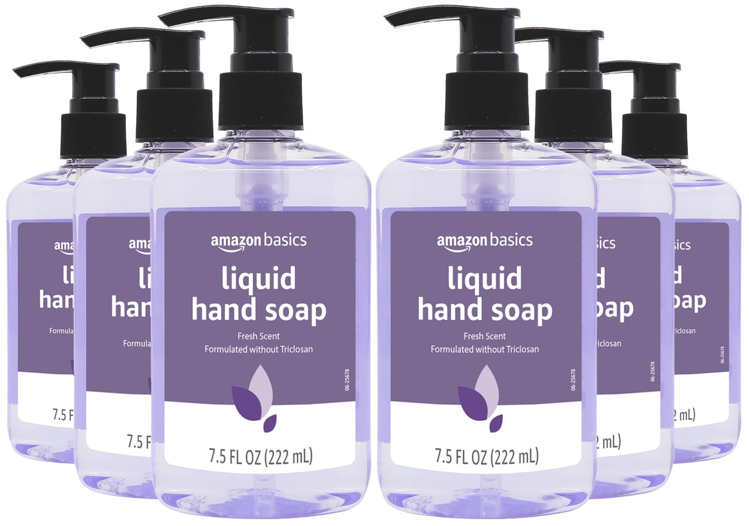 Amazon Basics Original Fresh Hand Soap bottle front view shows clean lather ready for use