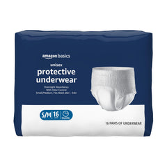 Amazon Basics overnight absorbency underwear keeps you dry overnight.
