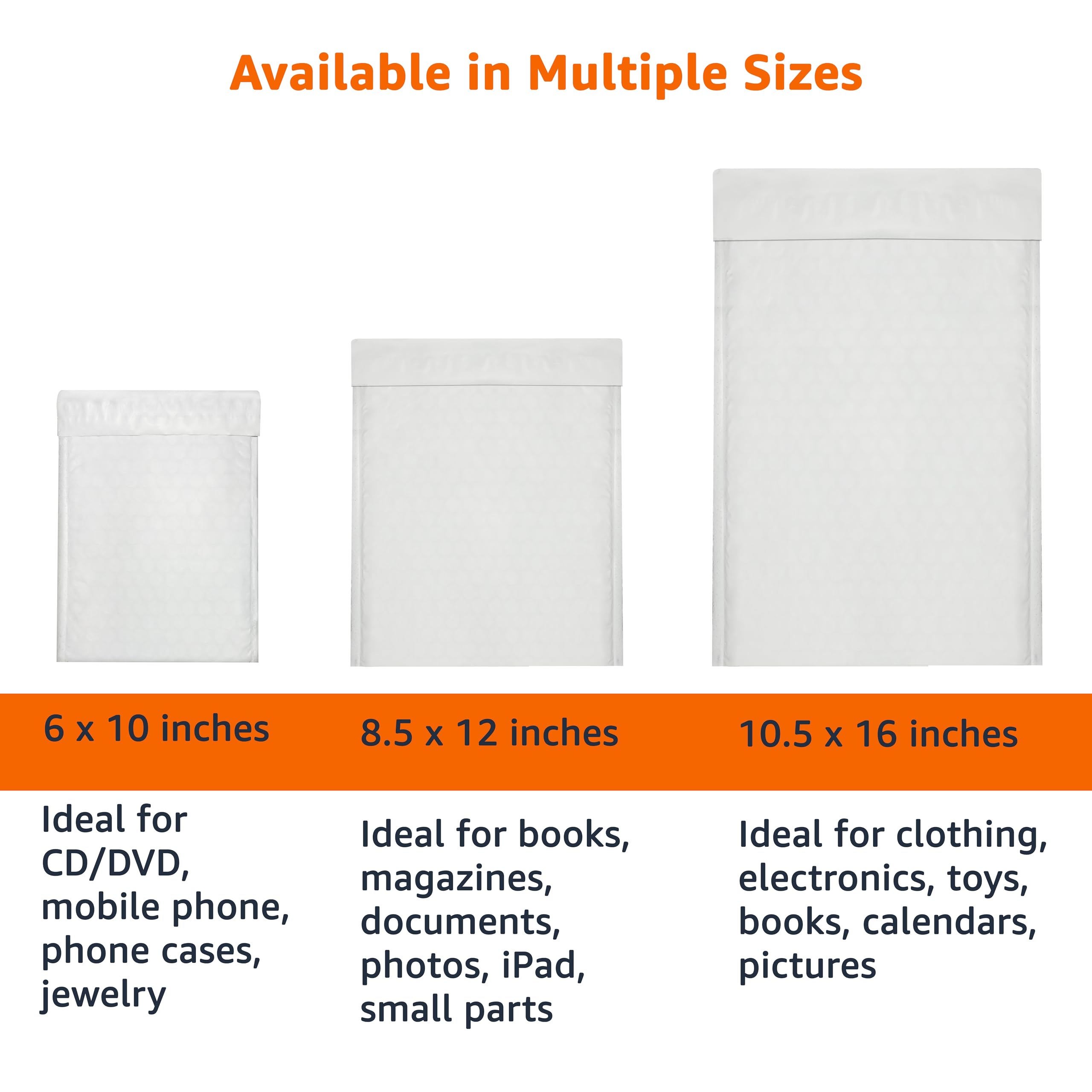 Amazon Basics packaging shows interior size 8.25 by 11 inches.