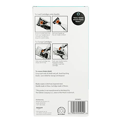 Amazon Basics Vitamin E lubricating strip helps reduce irritation during shaving.