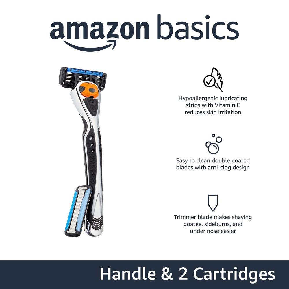 Amazon Basics razor cartridge refill ready for quick swap and smooth glide