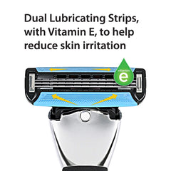 Amazon Basics 12-cartridge refill pack compatible with razor handles.