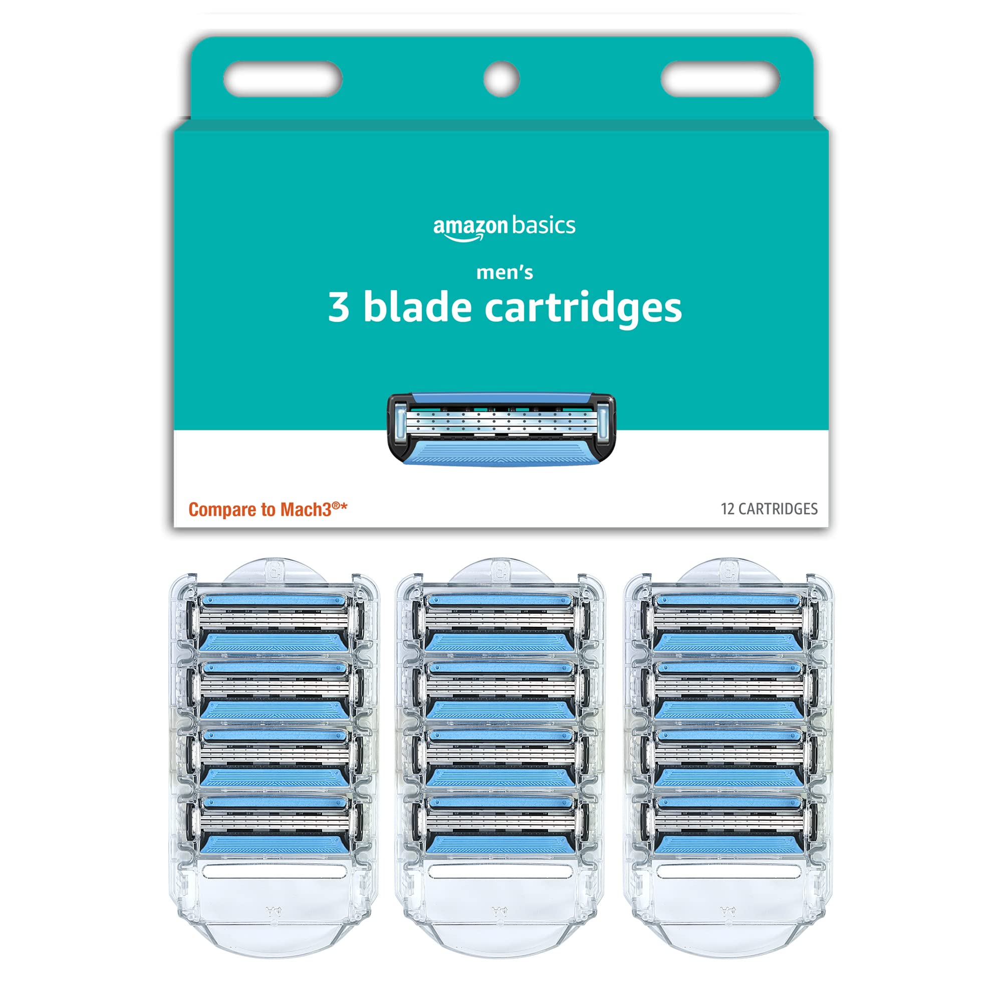 Amazon Basics MotionSphere pivot razor refill for contour-following shave.
