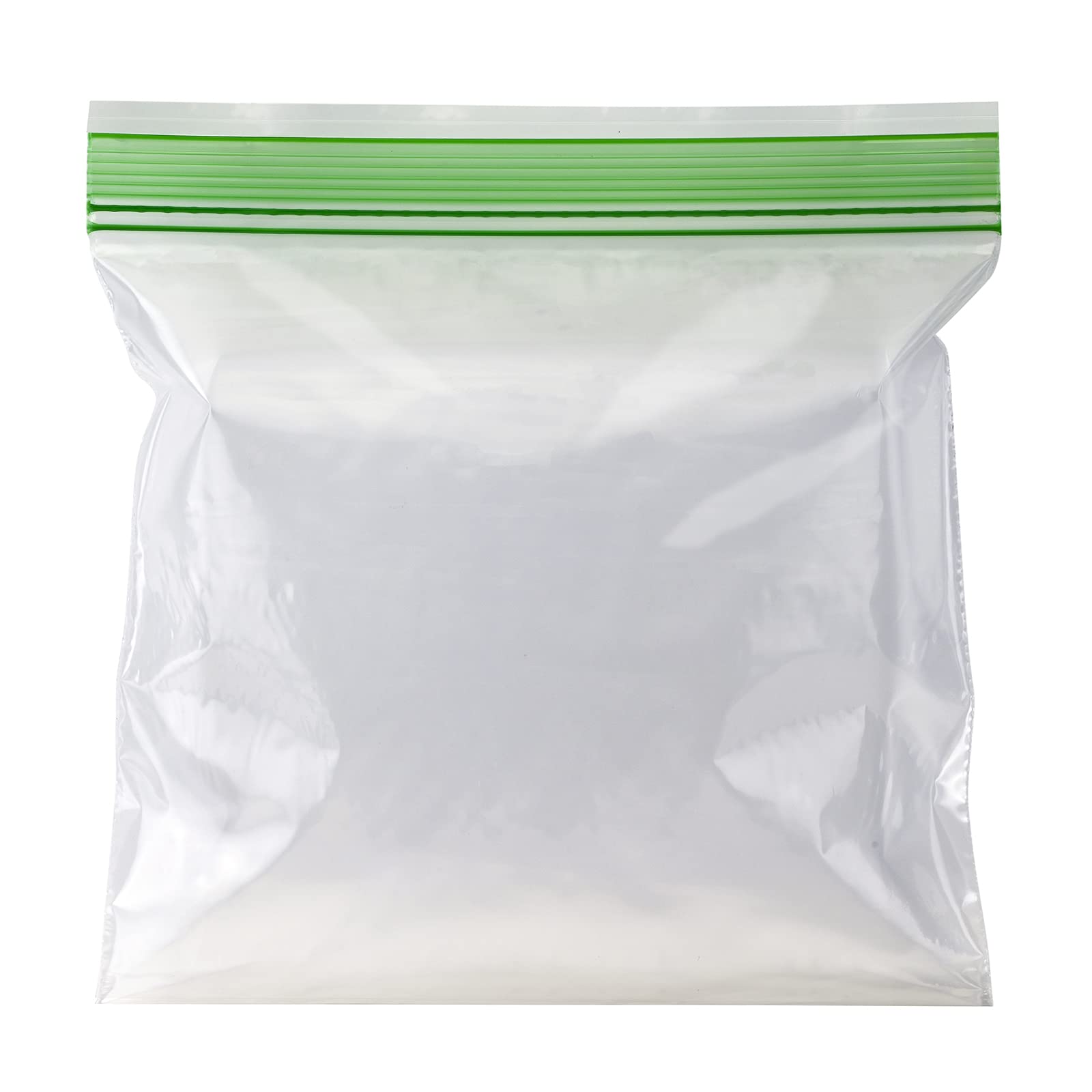 Amazon Basics sandwich bags sized 6.5 by 5.9 inches for lunch storage.