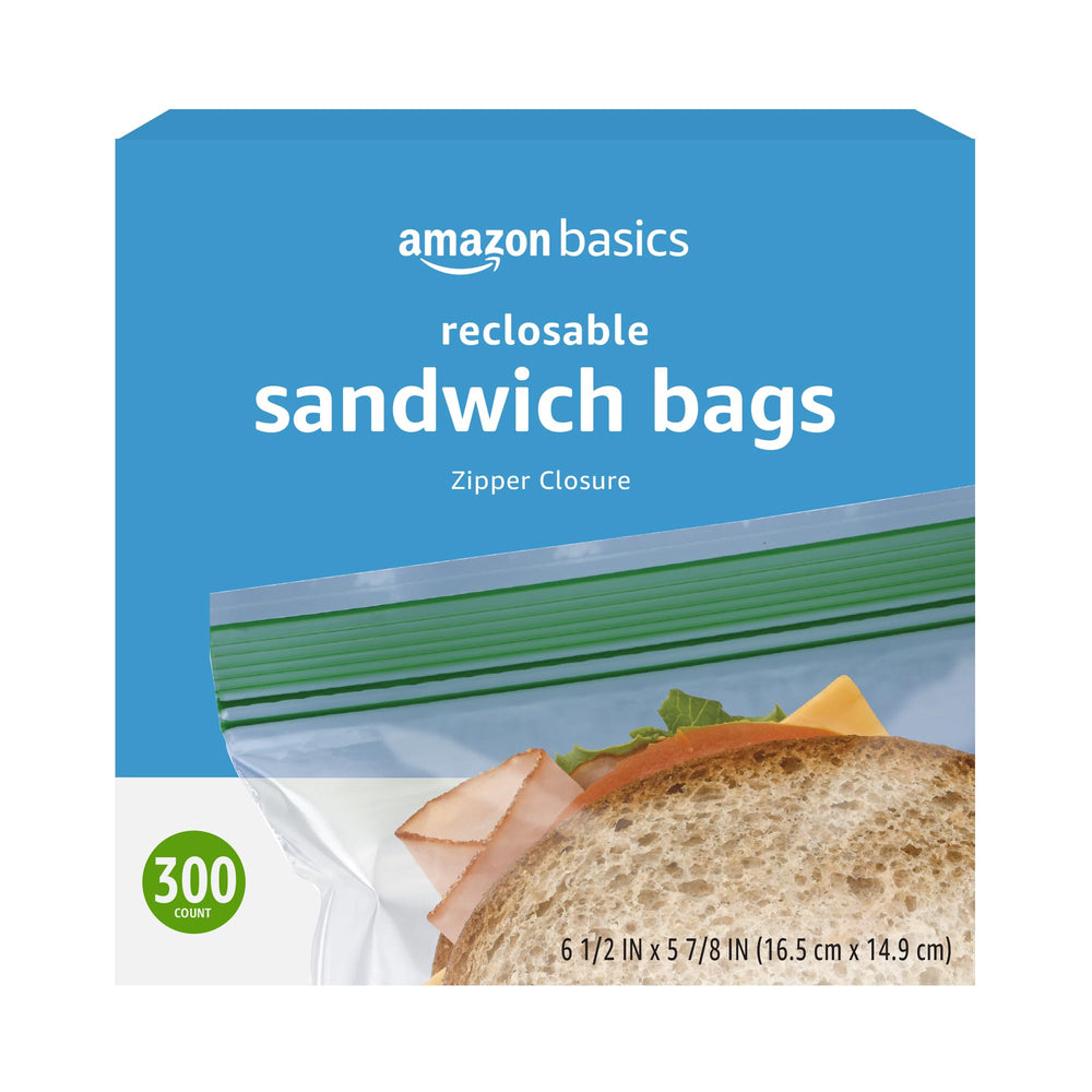 Amazon Basics recloseable top helps keep snacks fresh and organized.