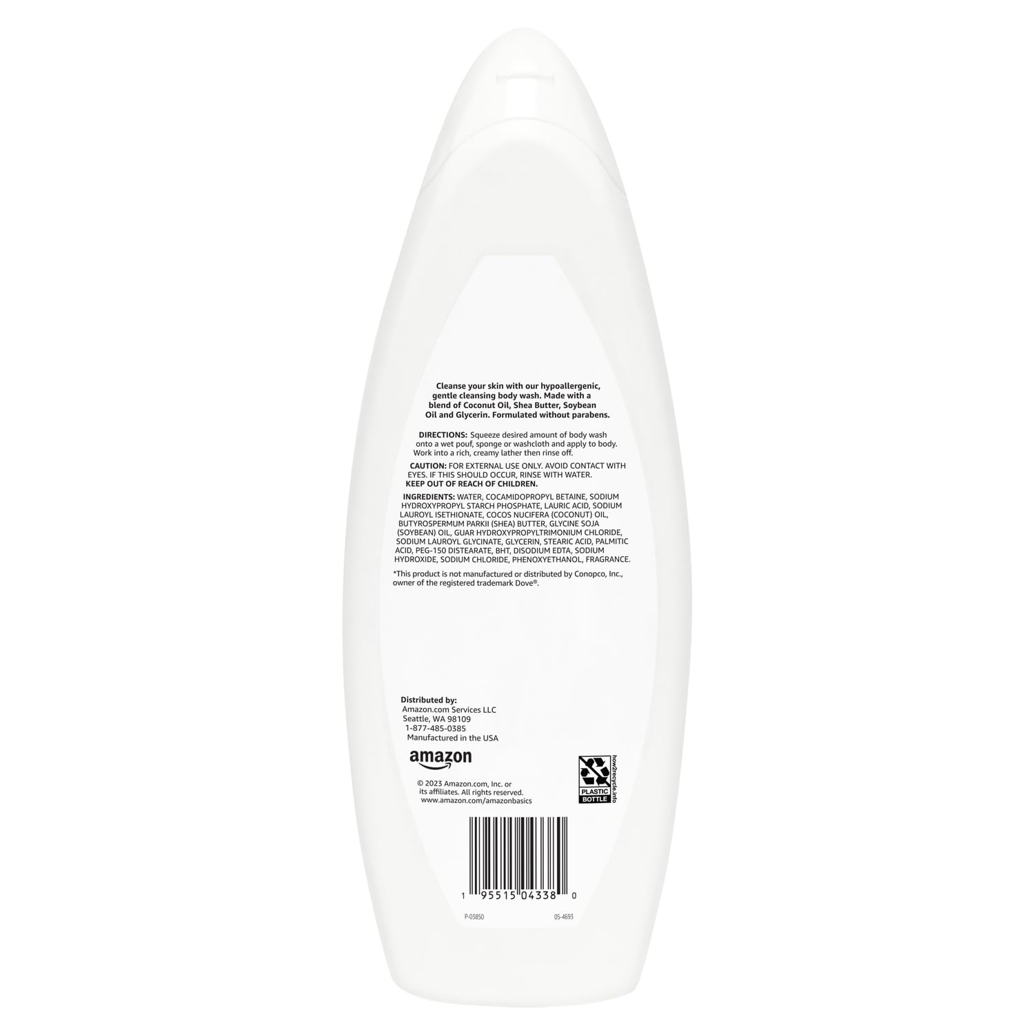Amazon Basics sensitive skin body wash showing creamy lather for daily showers