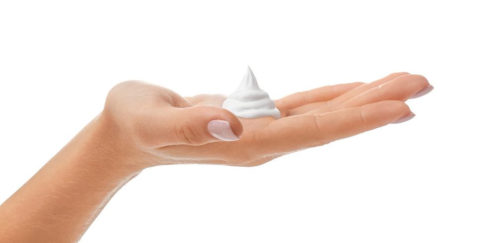 Shave cream being applied with a lotion-like glide for a comfortable shave.