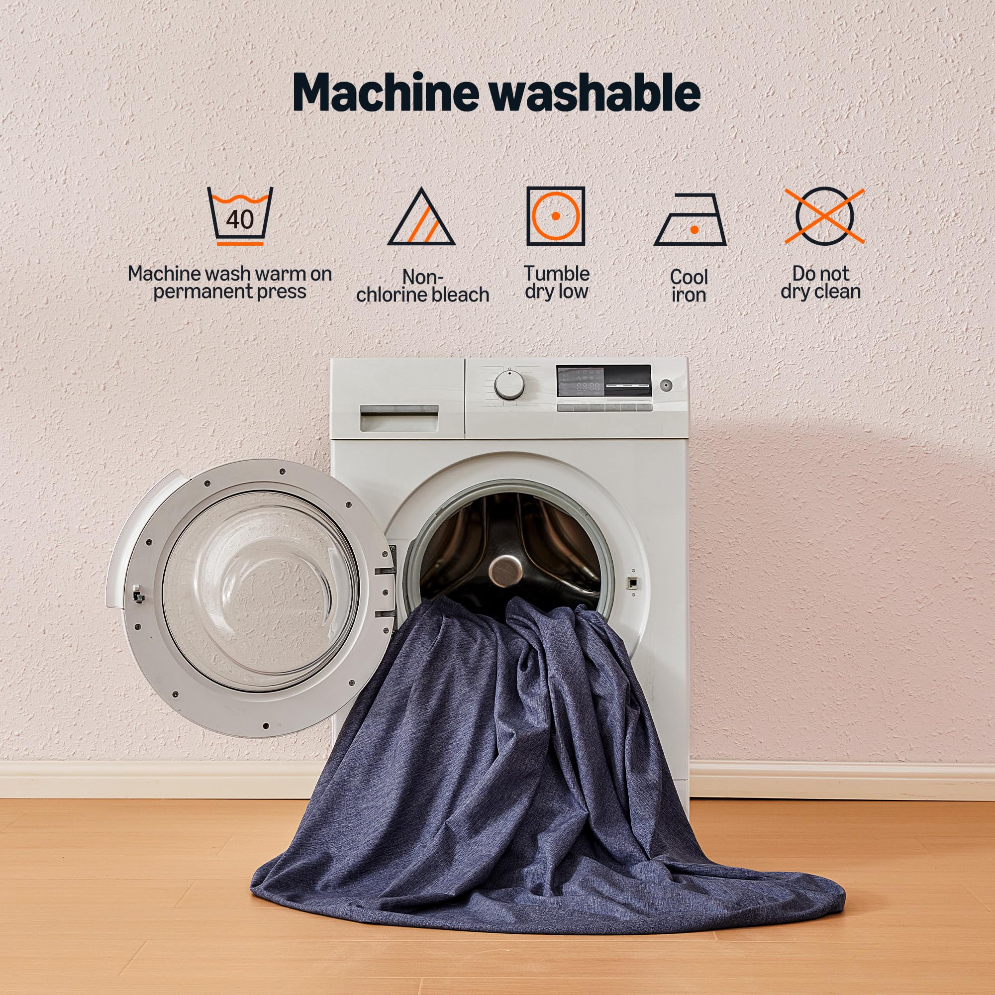 Amazon Basics packaging highlights eco-friendly dyeing and recycled materials.