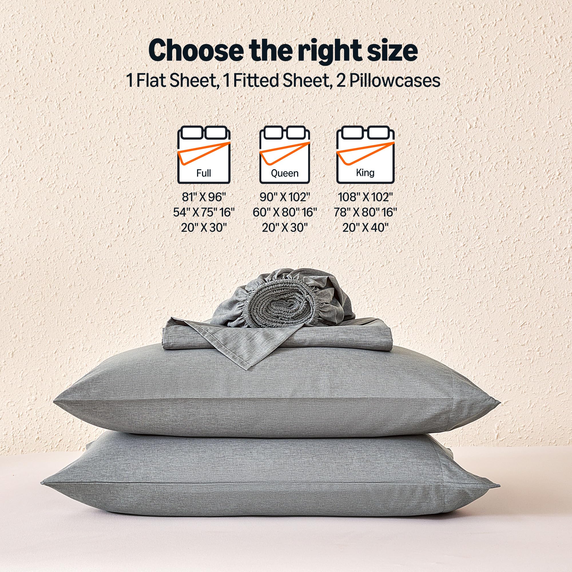 Amazon Basics sheet set in gray complements modern bedroom decor