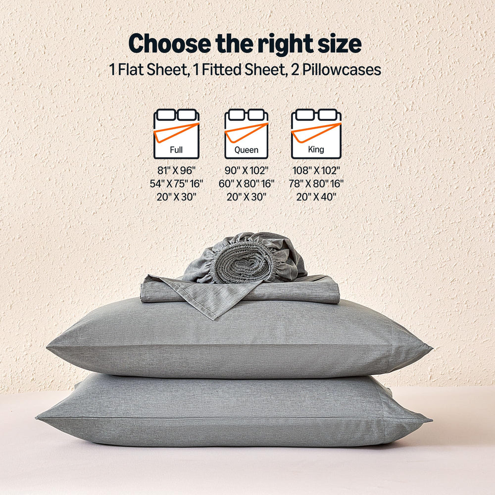 Amazon Basics sheet set in gray complements modern bedroom decor